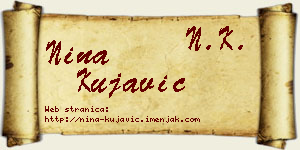 Nina Kujavić vizit kartica